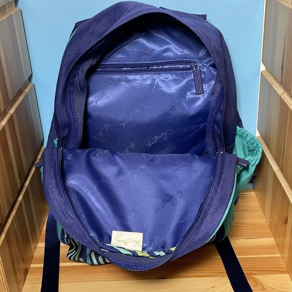 VERA BRADLEY Katalina Showers Backpack In Blue/Green - Picture 4 of 11